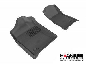 Chevrolet/ GMC Silverado/ Sierra Regular Cab Floor Mats (Set of 2) - Front - Black by 3D MAXpider (2007-2013)